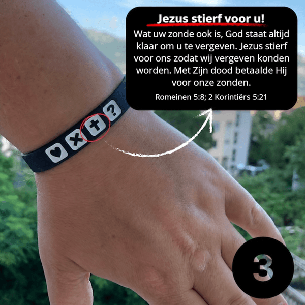 Jezus stierf voor jou! Wat je zonde ook is, God is altijd bereid je te vergeven. Jezus stierf voor ons zodat wij vergeven konden worden. Hij betaalde voor onze zonden met Zijn dood. Romeinen 5:8 · 2 Korintiërs 5:21